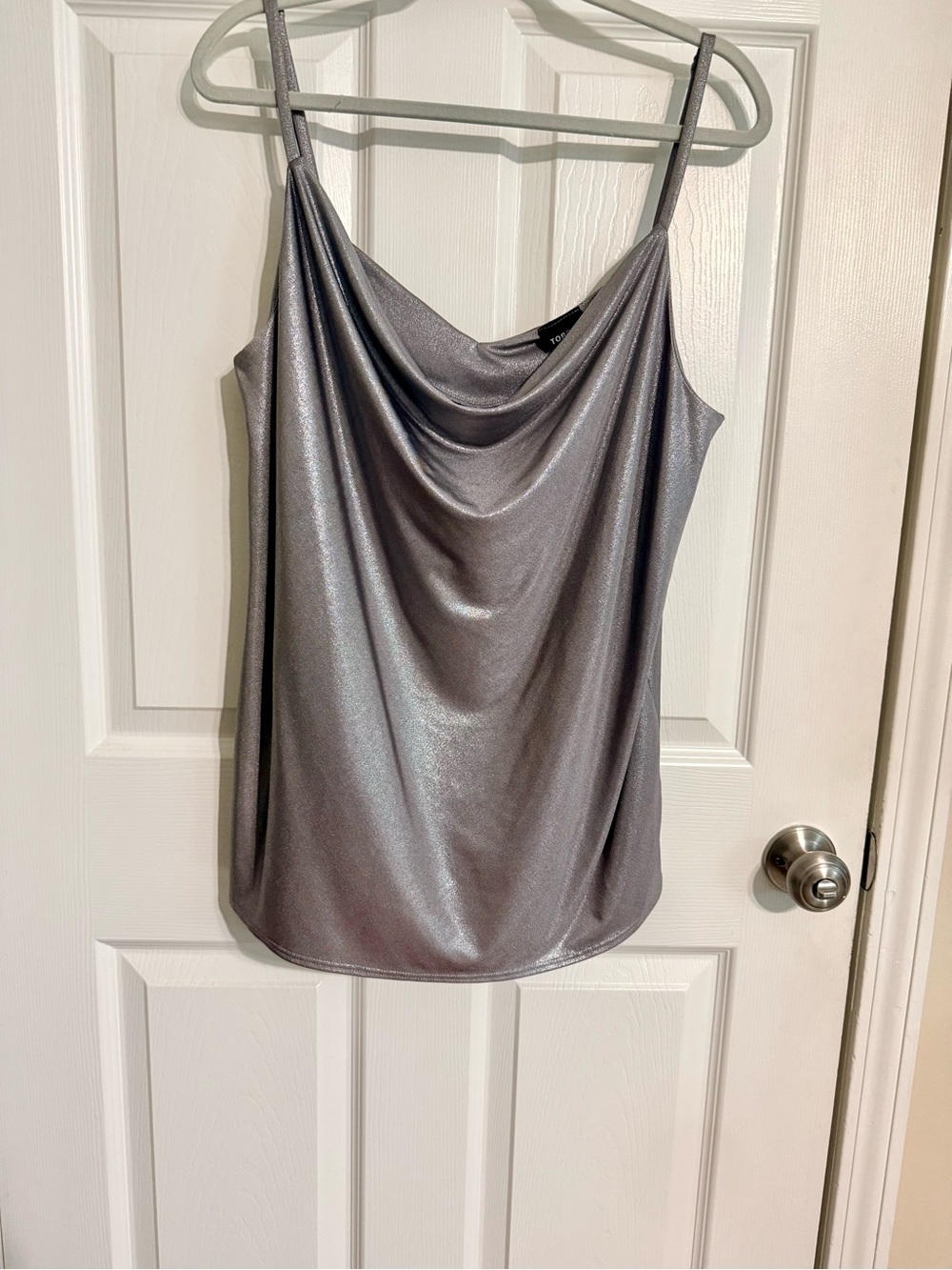 NWT Torrid Metallic Silver Cowl Neck Camisole